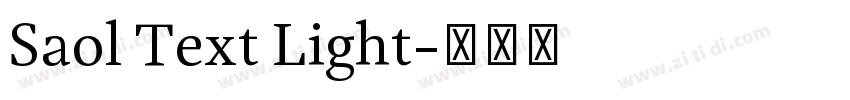 Saol Text Light字体转换